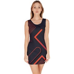 Gradient Geometric Shapes Dark Background Design Bodycon Dress