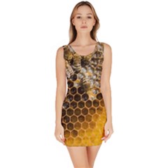 Honeycomb With Bees Bodycon Dress