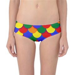 Gay Pride Scalloped Scale Pattern Classic Bikini Bottoms by VernenInk