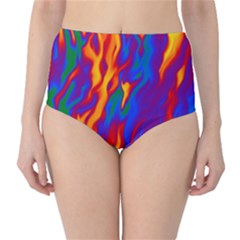 Gay Pride Abstract Smokey Shapes Classic High-waist Bikini Bottoms by VernenInk