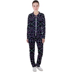 Lines And Dots Motif Geometric Seamless Pattern Casual Jacket And Pants Set by dflcprintsclothing