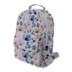 Watercolor Floral Seamless Pattern Flap Pocket Backpack (large) by TastefulDesigns
