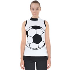 Soccer Lovers Gift Mock Neck Shell Top by ChezDeesTees