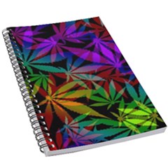 Ganja In Rainbow Colors, Weed Pattern, Marihujana Theme 5 5  X 8 5  Notebook by Casemiro