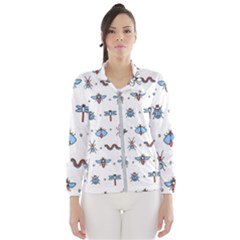 Insects-icons-square-seamless-pattern Women s Windbreaker