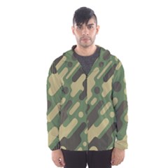 Camouflage-pattern-background Men s Hooded Windbreaker