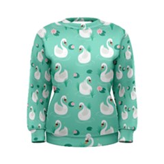 Elegant-swan-seamless-pattern Women s Sweatshirt
