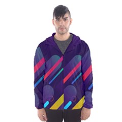 Colorful-abstract-background Men s Hooded Windbreaker