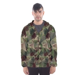 Abstract Vector Military Camouflage Background Men s Hooded Windbreaker