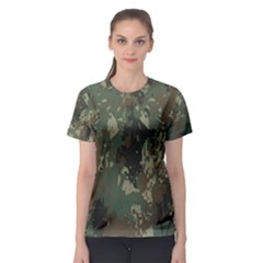 Camouflage-splatters-background Women s Sport Mesh Tee