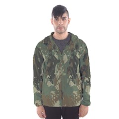 Camouflage-splatters-background Men s Hooded Windbreaker