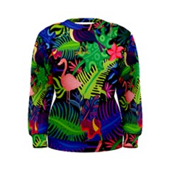 Tropical-exotic-colors-seamless-pattern Women s Sweatshirt