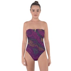 Colorful-abstract-seamless-pattern Tie Back One Piece Swimsuit by Vaneshart