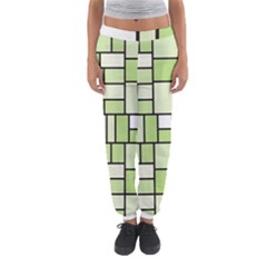 Green-geometric-digital-paper Women s Jogger Sweatpants