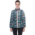 Kawaiicollagepattern2 Women s High Neck Windbreaker View1