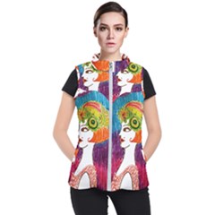 Art Deco Woman Women s Puffer Vest