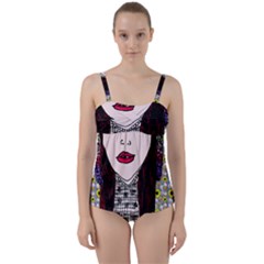 Chris Wall Twist Front Tankini Set