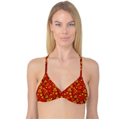 Seamless Pattern Slavic Folk Style Reversible Tri Bikini Top