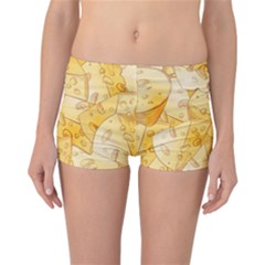 Cheese Slices Seamless Pattern Cartoon Style Reversible Boyleg Bikini Bottoms by BangZart