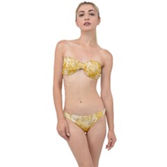 Cheese Slices Seamless Pattern Cartoon Style Classic Bandeau Bikini Set by BangZart