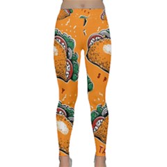 Seamless Pattern With Taco Classic Yoga Leggings by BangZart
