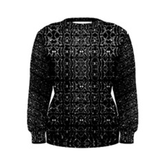 Black And White Ethnic Ornate Pattern Women s Sweatshirt by dflcprintsclothing