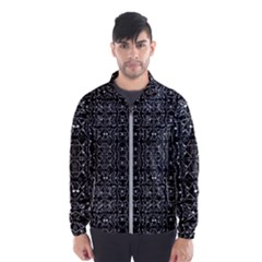 Black And White Ethnic Ornate Pattern Men s Windbreaker by dflcprintsclothing