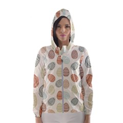 Seamless Pattern Colorful Easter Egg Flat Icons Painted Traditional Style Women s Hooded Windbreaker by BangZart