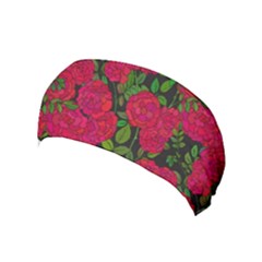 Seamless Pattern With Colorful Bush Roses Yoga Headband by BangZart