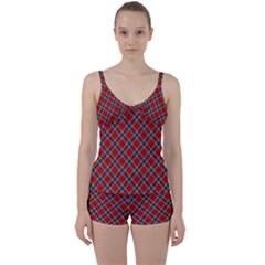 Scottish And Celtic Pattern - Braveheard Is Proud Of You Tie Front Two Piece Tankini by DinzDas