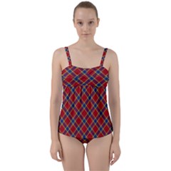 Scottish And Celtic Pattern - Braveheard Is Proud Of You Twist Front Tankini Set by DinzDas