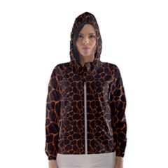 Animal Skin - Panther Or Giraffe - Africa And Savanna Women s Hooded Windbreaker by DinzDas