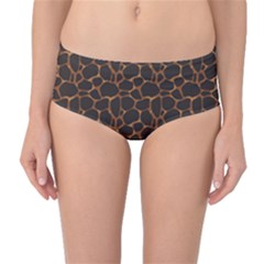 Animal Skin - Panther Or Giraffe - Africa And Savanna Mid-waist Bikini Bottoms by DinzDas