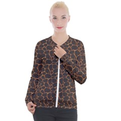 Animal Skin - Panther Or Giraffe - Africa And Savanna Casual Zip Up Jacket by DinzDas