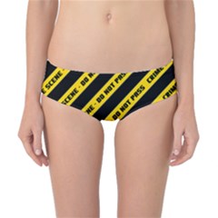Warning Colors Yellow And Black - Police No Entrance 2 Classic Bikini Bottoms by DinzDas