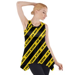 Warning Colors Yellow And Black - Police No Entrance 2 Side Drop Tank Tunic by DinzDas