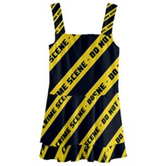 Warning Colors Yellow And Black - Police No Entrance 2 Kids  Layered Skirt Swimsuit by DinzDas