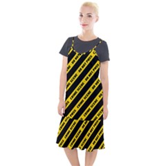 Warning Colors Yellow And Black - Police No Entrance 2 Camis Fishtail Dress by DinzDas