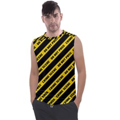 Warning Colors Yellow And Black - Police No Entrance 2 Men s Regular Tank Top by DinzDas