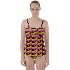 Haha - Nelson Pointing Finger At People - Funny Laugh Twist Front Tankini Set