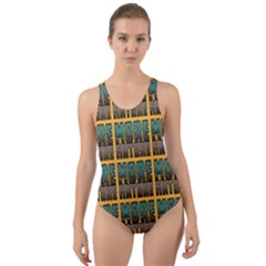 More Nature - Nature Is Important For Humans - Save Nature Cut-out Back One Piece Swimsuit by DinzDas