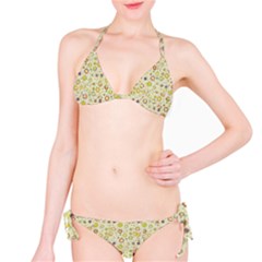 Abstract Flowers And Circle Classic Bikini Set by DinzDas