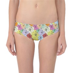 Abstract Flowers And Circle Classic Bikini Bottoms by DinzDas