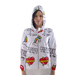 Abstract Fashion Background Suitable Fabric Printing Women s Hooded Windbreaker