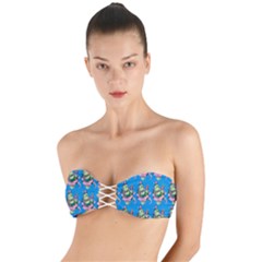 Monster And Cute Monsters Fight With Snake And Cyclops Twist Bandeau Bikini Top by DinzDas