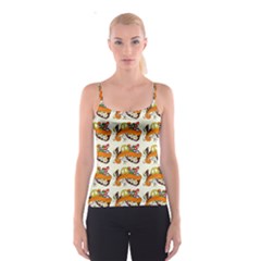 Love And Flowers And Peace Fo All Hippies Spaghetti Strap Top by DinzDas