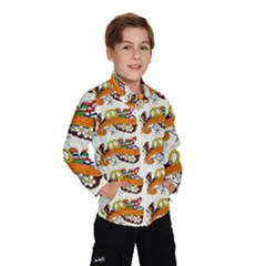 Love And Flowers And Peace Fo All Hippies Kids  Windbreaker by DinzDas