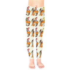 Love And Flowers And Peace Fo All Hippies Kids  Leggings by DinzDas