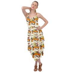 Love And Flowers And Peace Fo All Hippies Layered Bottom Dress by DinzDas