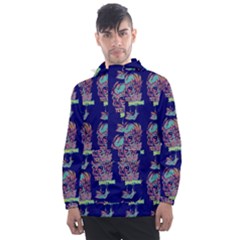 Jaw Dropping Horror Hippie Skull Men s Front Pocket Pullover Windbreaker by DinzDas